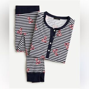 J. Crew Candy Cane Stripe Dreamy Henley Pajama Set 🆕